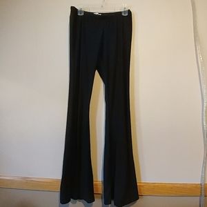 Black flare bottom leggings